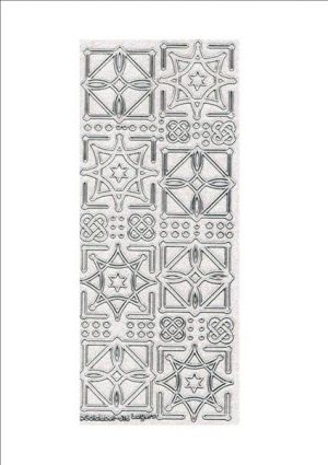 Medallion Squares - Silver/Transparent [WZL616]