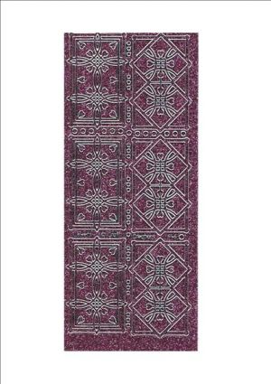 Medallion Heart Oblong - Silver/Pink [WZL646]