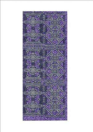 Medallion Heart Oblong - Silver/Purple [WZL646]