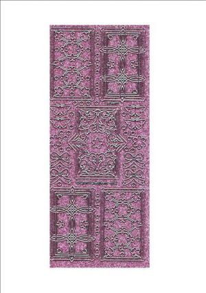 Medallion Pattern Oblong - Silver/Pink [WZL647]