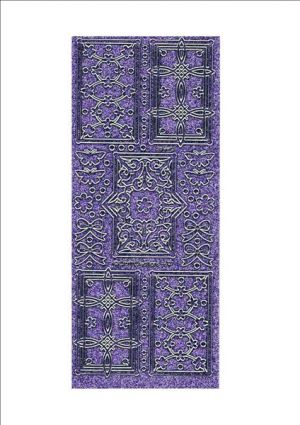 Medallion Pattern Oblong - Silver/Purple [WZL647]