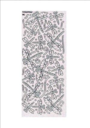 Dragonflies - Silver/Transparent [WZL511]