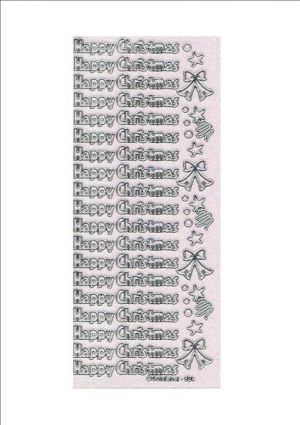 Happy Christmas - Silver/Transparent WZL534