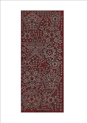 Stars Layered - Gold/Burgundy [S630GBRGRAIN]