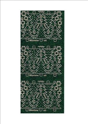 Xmas Trees medium - Gold/Green [WZL488]