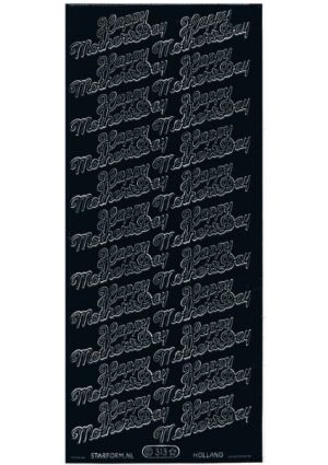 Happy Mothers Day Script - Black WMS313