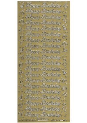 Happy Birthday - Gold WMS399