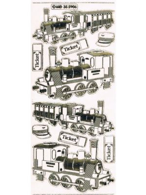 Vintage Trains - Gold on Transparent [WMD355906]