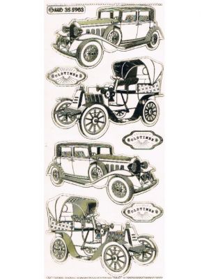 Vintage Cars - Gold On Transparent [WMD355903]
