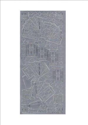 Casino, Cards, Chip - Silver [S1205S]