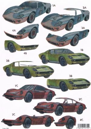 Reflection Foil Sports Car Die-cut [WUK791R]