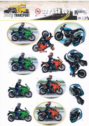 Daily Transport by Motorbike - Amy Design Die-cut [WFTSB10233]
