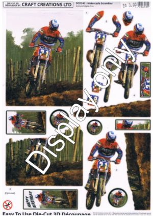 Motorcycle Scrambler Die-cut [DCD542]