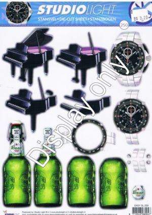 Grand Piano, Watch, Beer - Studiolight Die-cut [WSOSL250]