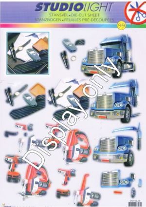 Truck, Electric Tools, Phone, Watch - Studiolight Die-cut [WSOSL99]