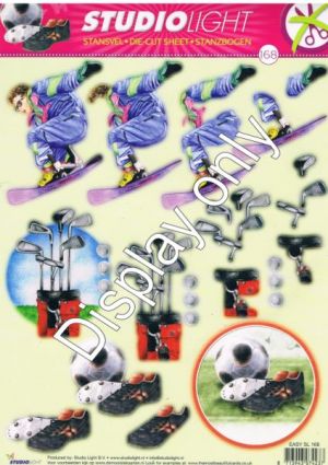 Sports - Skiing, Golf, Soccer - Studiolight Die-cut [WSOEASYHE168]
