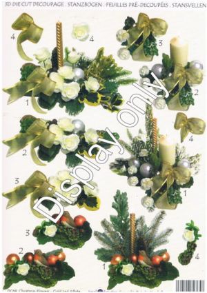 Christmas Flowers & Candles - Small Beauties Die-cut [DC68]