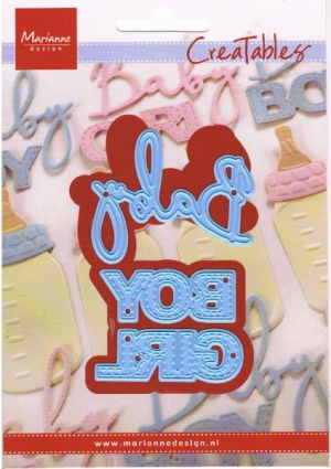 Creatables Cutting & Embossing Die - Babies Text Boy Girl [WMD0576]