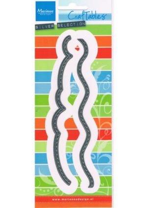 Craftables Cutting & Embossing Stencil - Stitched Waves [WMDCR1361]