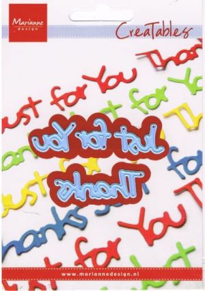 Creatables Cutting & Embossing Stencil - Just for You/Thanks [WMD0224]