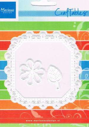 Craftables Cutting & Embossing stencil - Square & Flower [WMD1249]