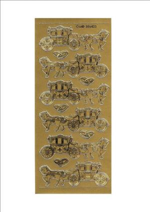 3D Wedding Carriages - Gold [WMD356423]