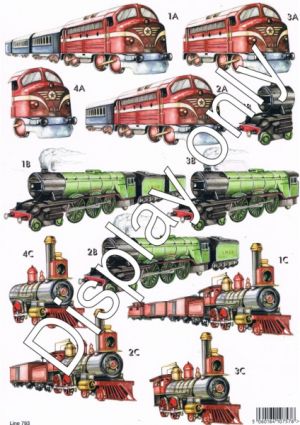 Vintage Trains Die-cut [WUK793]