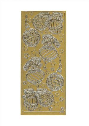 Christmas Baubles - Gold WAU1718
