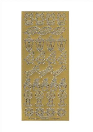 Xmas Balls, Trees Medium - Gold [WMS960]