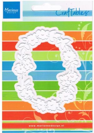 Craftables Cutting & Embossing Stencil - Floral Oval [WMD1215]