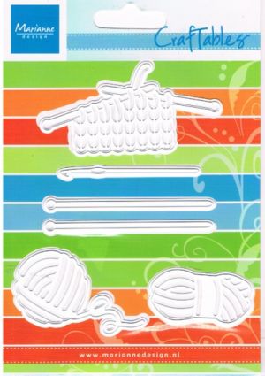 Craftables Cutting & Embossing Stencil - Knitting & Wool [WMD1235]