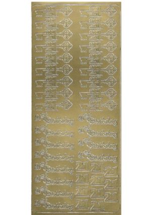 21st Birthday Wishes - Gold [WAU2641]