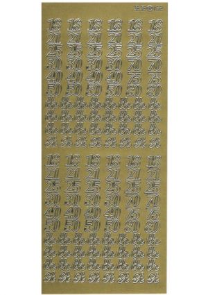 Birthday Numbers - Gold 126-01