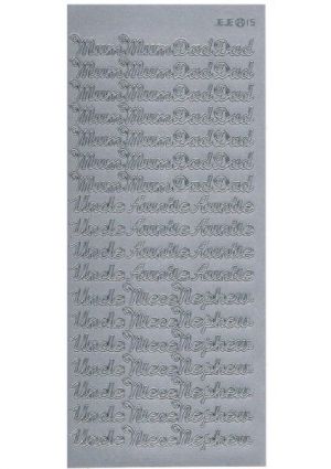 Mum,Dad,Uncle,Aunty,Niece,Nephew - Silver [JE11421]