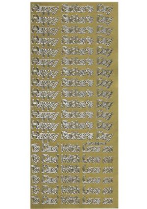 Happy Fathers Day Large - Gold 699-1