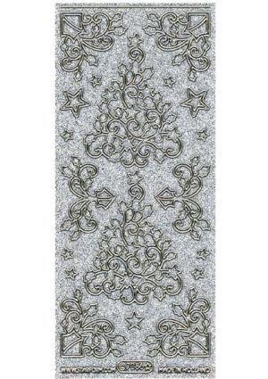 Christmas tree - Silver on Gold Glitter WMSG7086