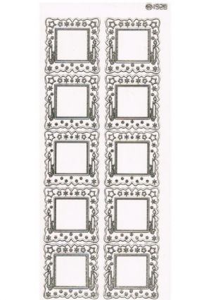 Mosiac Stickers Candles - Gold/Trans WJE1920