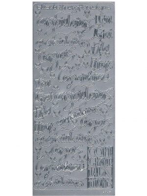 Congratulations assorted sizes - Silver WAU2826