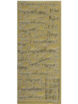 Congratulations assorted sizes - Gold WAU2826