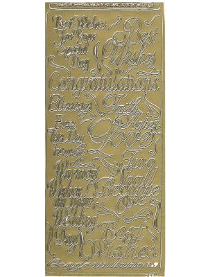 Various Wedding Wishes - Gold 178-01
