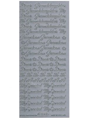 Assorted Words Granddaughter, Grandson etc. - Silver WMS384