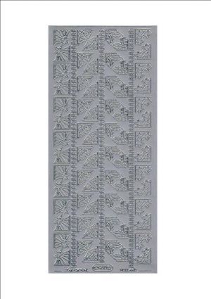 Corners Small  & Borders Xmas - Silver WMS980