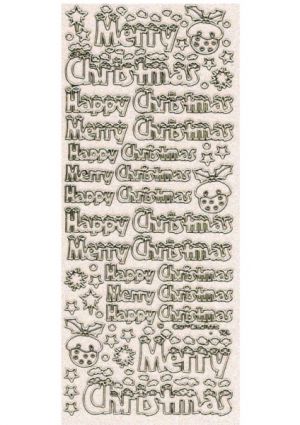 Merry Christmas with Pudding - Gold/Transparent [S524GCRAIN]