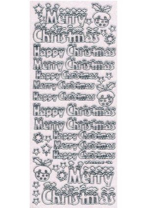 Merry Christmas with Pudding - Silver/Transparent [WZL524]