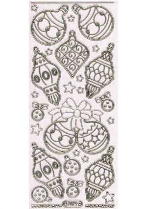 Xmas Baubles - Gold/Trans [1244-18]