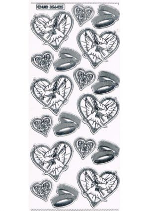 Hearts & Rings - Trans/Silver [549-19]