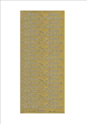 Happy Christmas Script - Gold WMS350