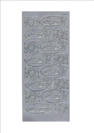 Merry Christmas Oval - Silver [WJE16590]