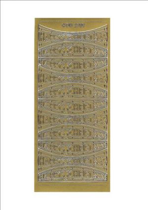 Happy Xmas Panoramic - Gold [WDD2709]