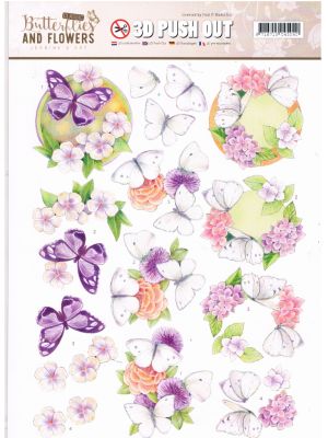 White Butterflies Die Cut - Jeanine's Art WFTSB10219